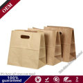 Eco Friendly Die Cut Handle Bags Durable Gift Packaging Brown Food Kraft Paper Bag